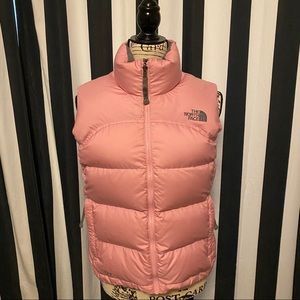 The North Face Pink Puffer Down Vest XS EUC